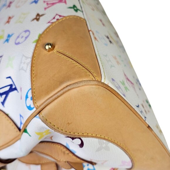 LOUIS VUITTON Takashi Murakami White Multicolor Claudia Speedy Satchel Shoulder - Picture 13 of 16